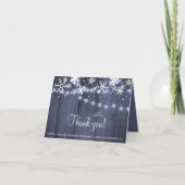 素朴感謝してい冬の写真バ結婚ンの木君 サンキューカード (正面)