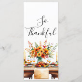 素朴感謝してい感謝祭パーティー メニュー (裏面)