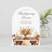 素朴感謝してい感謝祭パーティー 招待状 (スタンド正面)