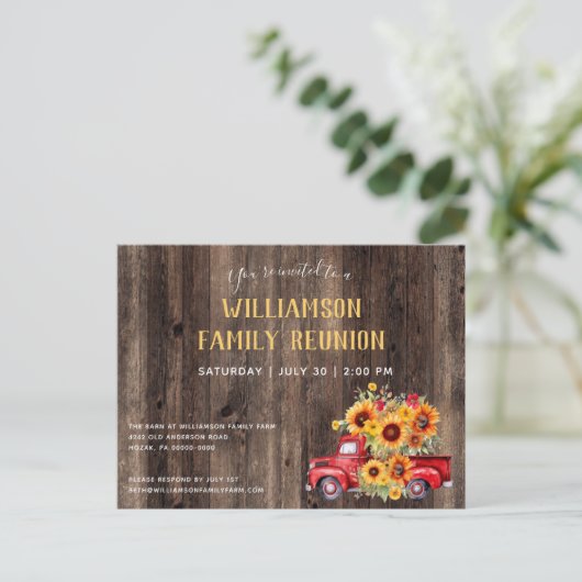 素朴懇親会ウ素朴ィードファミリー懇親会 インビテーションポストカード (スタンド正面)