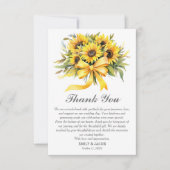 素朴手頃結婚花 サンキューカード (正面)