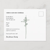 素朴抽象芸術の山と森の新しいアドレス 案内ポストカード (裏面)