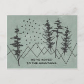 素朴抽象芸術の山と森の新しいアドレス 案内ポストカード (正面)