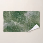 素朴抽象芸術グランジ林、パイングリーン、グレー バスタオルセット (ハンドタオル)