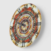 素朴抽象芸術南西ウォールクロック ラージ壁時計 (傾斜)