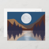 素朴抽象芸術景観森林全反射 シーズンポストカード (正面/裏面)