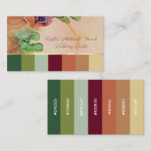 素朴抽象芸術結婚フローラ色見本カード ノートカード (正面/裏面)