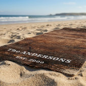 素朴擦った木パーソナライズされた ビーチタオル