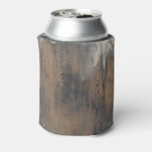 素朴擦り切れた，木，茶色，壁，ヴィンテージ，国，シック 缶クーラー (缶裏面)