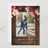 素朴救日Coral Burgundyフローラ写真 セーブザデート (正面)