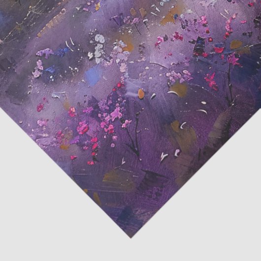 素朴教会と紫の野花の切り離し 薄葉紙 (詳細)