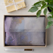 素朴教会と紫の野花の切り離し 薄葉紙 (ギフト)