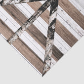 素朴数々のウッドホワイト&ブラウンバーンドア 薄葉紙 (詳細)