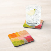 素朴数々の色ストライプ色 コースター (右側)