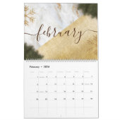 素朴文字カスタム引用文、クリスマス&新年 カレンダー (2月 2026)