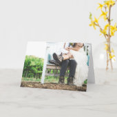 素朴新郎新婦シンプルライフスタイル結婚ズ カード (黄色い花)