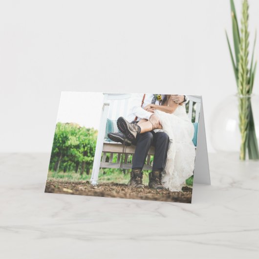 素朴新郎新婦シンプルライフスタイル結婚ズ カード (正面)