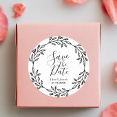 素朴日エレガント付を除くワイルドフラワーの結婚式 ラウンドシール