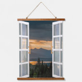 素朴日没の風景 吊り下げ型タペストリー (正面)