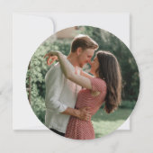 素朴日結婚付き救ウッドスライスDenim写真 招待状 (裏面)