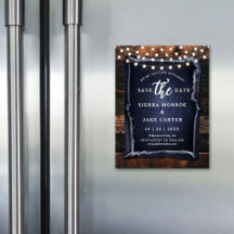 素朴日結婚救付きウッドデニム写真磁石