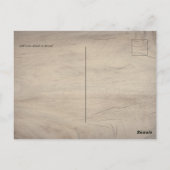 素朴明るい赤紫色フローラウッドラ結婚ンドの日付 ポストカード (裏面)