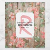 素朴春の結婚ワインラベル ワインラベル (シングルラベル)