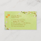 素朴春グリーン2ハート 名刺 (裏面)