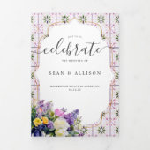 素朴春フォレ結婚スト 三つ折り招待状 (カバー)