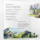 素朴春フォレ結婚スト 三つ折り招待状 (内部最初)