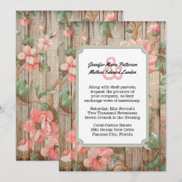 素朴春フラムス結婚式招待状 招待状