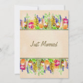 素朴春フローラ結婚たった今結婚しました 案内状 (正面)