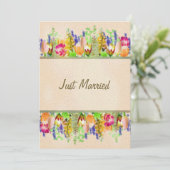 素朴春フローラ結婚たった今結婚しました 案内状 (スタンド正面)