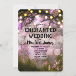 素朴春ライト魅惑されたフォレ結婚スト 招待状