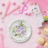 素朴春ラベンダーフラワーシャワー7"プレート ペーパープレート (パーティー)
