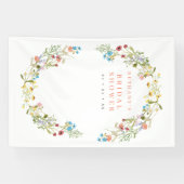 素朴春ワイルドフラワーブライダル写真背景 横断幕 (横)