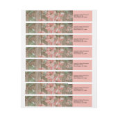 素朴春花結婚の差出人住所 ラップアラウンドラベル (シート)