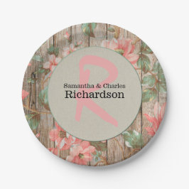 素朴春開花結婚紙プレート ペーパープレート