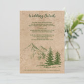 素朴景勝山結婚の情報カード 招待状 (スタンド正面)