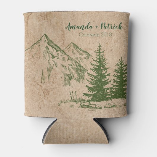 素朴景勝山脈の結婚クーラーボックス 缶クーラー (正面)