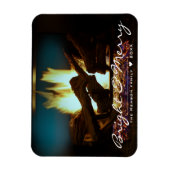 素朴暖炉の火の木コージーウォームホリデー マグネット (縦)