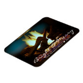 素朴暖炉の火の木コージーウォームホリデー マグネット (左側)