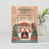 素朴暖炉クリスマスパーティー 招待状 (スタンド正面)