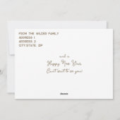 素朴暖炉フラットノンフォトクリスマスカード シーズンカード (裏面)