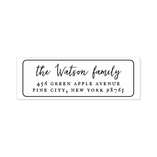 素朴書家の額縁差出人住所 セルフインキングスタンプ (デザイン)