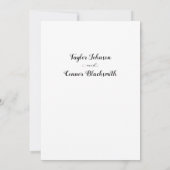 素朴書結婚の 招待状 (裏面)