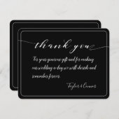 素朴書結婚サンキューカード サンキューカード (正面/裏面)