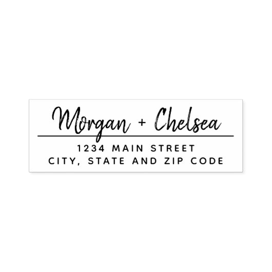 素朴書結婚差出人住所 セルフインキングスタンプ (デザイン)