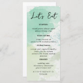 素朴書道のディナ食べ結婚ーメニュー メニュー (正面/裏面)