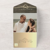 素朴書道結婚の オールインワン招待状 (外側)